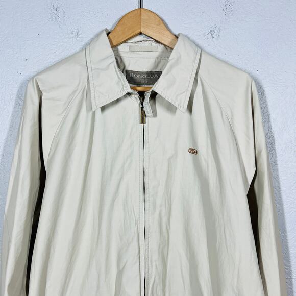 Honolua Surf Full Zip Field Jacket Collar Long Sleeve Sand Tan - 44 - Picture 2 of 4